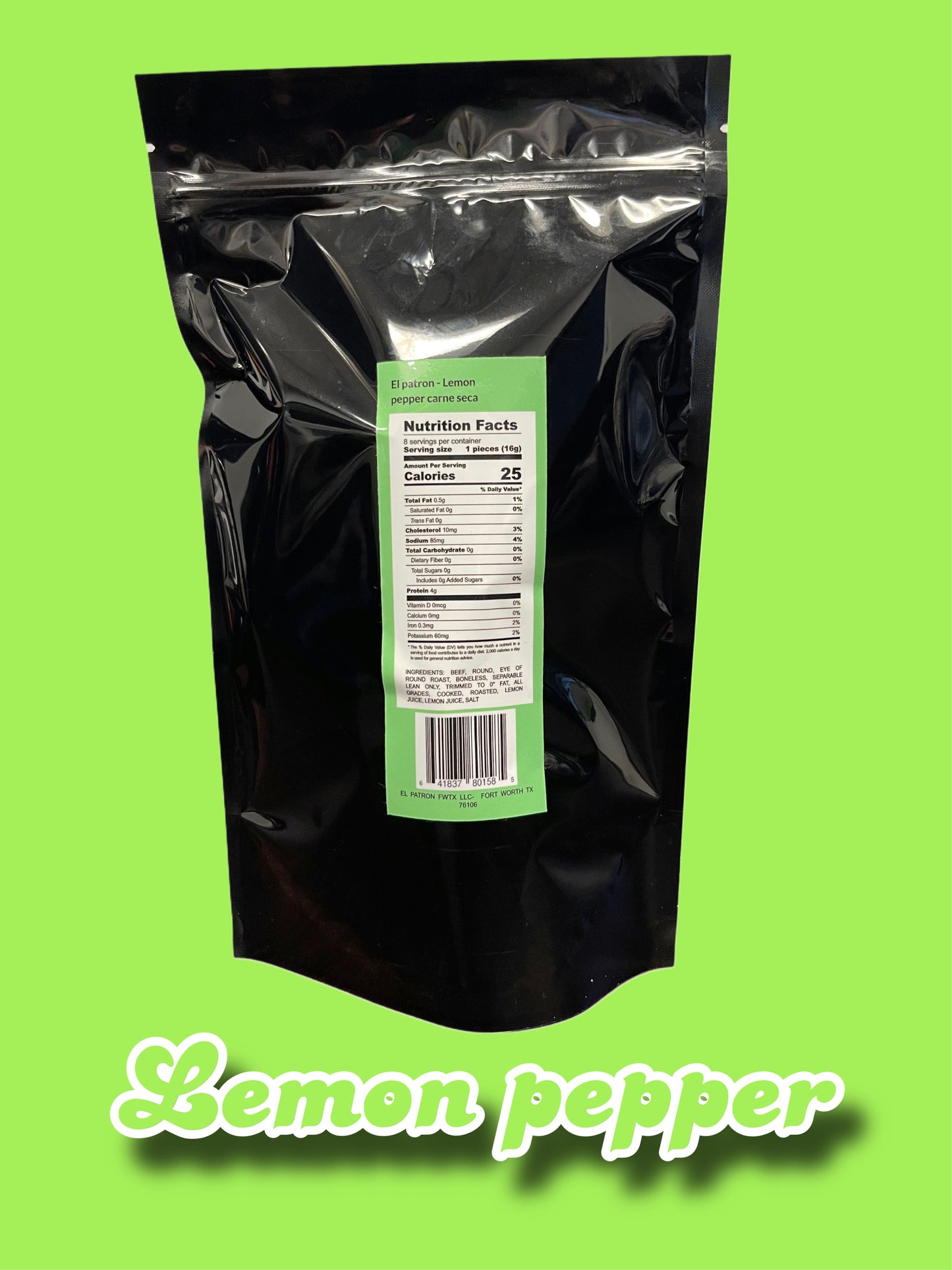 Lemon pepper jerky (Lemon con pimenta) carne seca